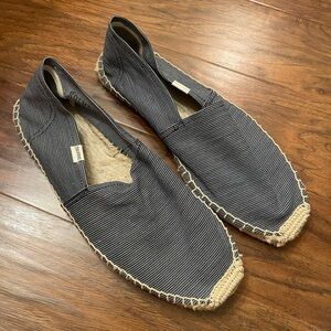 Soludos for J.Crew Blue Striped Espadrilles Size 11